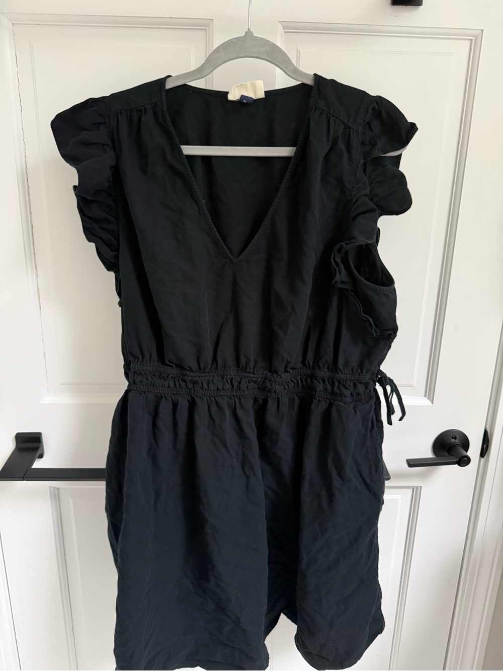 Universal Thread Black Midi Dress with Ruffle Sleeves